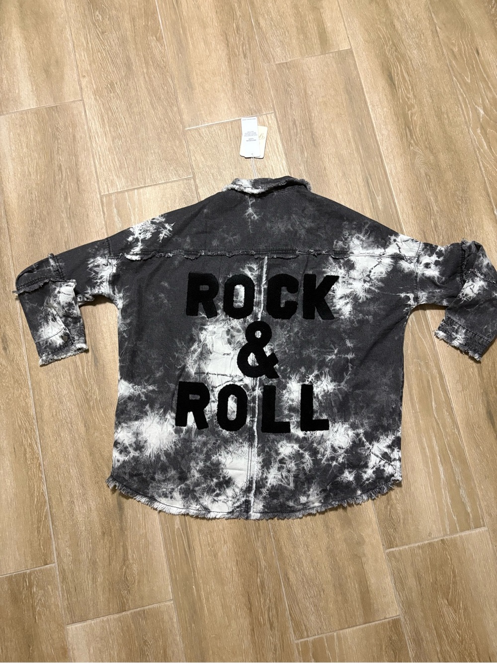 Elan Black & White Tie-Dye 'Rock & Roll' Jacket M